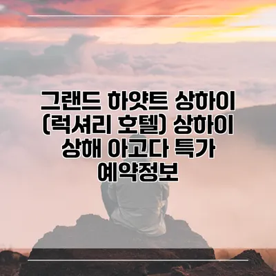 그랜드 하얏트 상하이 (럭셔리 호텔) 상하이 상해 아고다 특가 예약정보