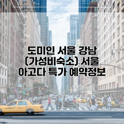 도미인 서울 강남 (가성비숙소) 서울 아고다 특가 예약정보