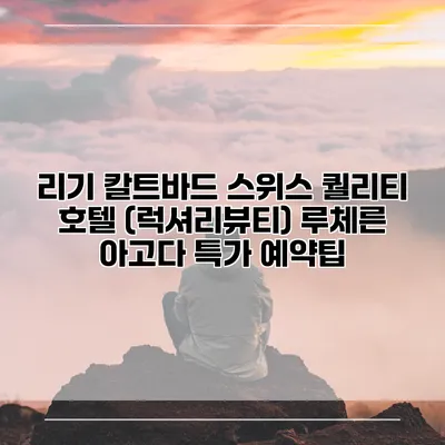 리기 칼트바드 스위스 퀄리티 호텔 (럭셔리뷰티) 루체른 아고다 특가 예약팁