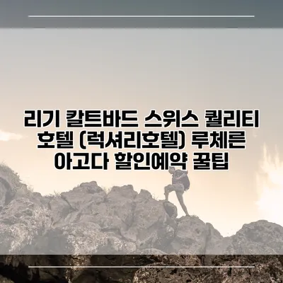 리기 칼트바드 스위스 퀄리티 호텔 (럭셔리호텔) 루체른 아고다 할인예약 꿀팁