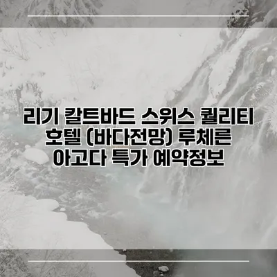 리기 칼트바드 스위스 퀄리티 호텔 (바다전망) 루체른 아고다 특가 예약정보