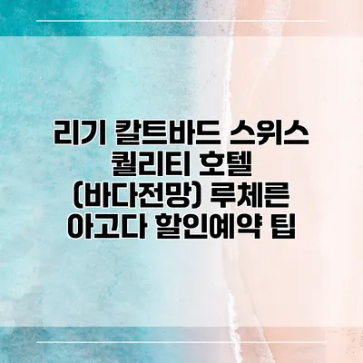 리기 칼트바드 스위스 퀄리티 호텔 (바다전망) 루체른 아고다 할인예약 팁