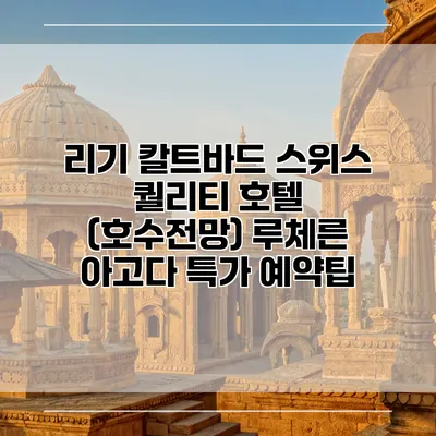 리기 칼트바드 스위스 퀄리티 호텔 (호수전망) 루체른 아고다 특가 예약팁