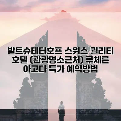 발트슈테터호프 스위스 퀄리티 호텔 (관광명소근처) 루체른 아고다 특가 예약방법