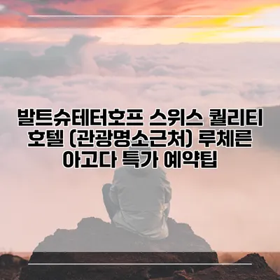 발트슈테터호프 스위스 퀄리티 호텔 (관광명소근처) 루체른 아고다 특가 예약팁