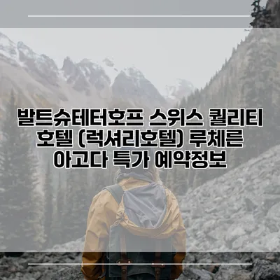 발트슈테터호프 스위스 퀄리티 호텔 (럭셔리호텔) 루체른 아고다 특가 예약정보