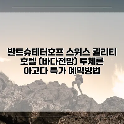 발트슈테터호프 스위스 퀄리티 호텔 (바다전망) 루체른 아고다 특가 예약방법