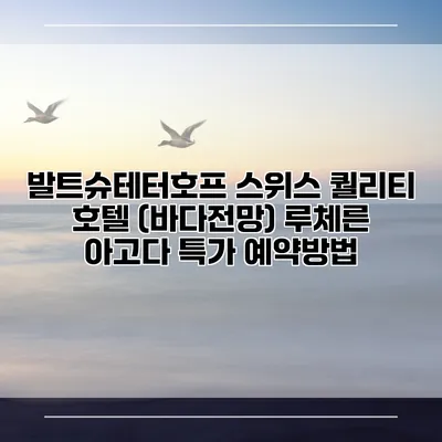 발트슈테터호프 스위스 퀄리티 호텔 (바다전망) 루체른 아고다 특가 예약방법