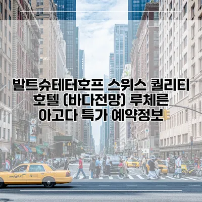 발트슈테터호프 스위스 퀄리티 호텔 (바다전망) 루체른 아고다 특가 예약정보