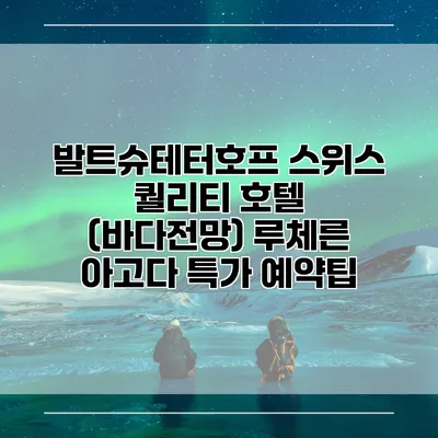 발트슈테터호프 스위스 퀄리티 호텔 (바다전망) 루체른 아고다 특가 예약팁