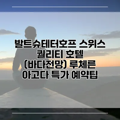 발트슈테터호프 스위스 퀄리티 호텔 (바다전망) 루체른 아고다 특가 예약팁
