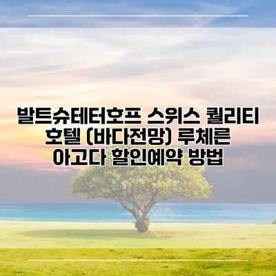 발트슈테터호프 스위스 퀄리티 호텔 (바다전망) 루체른 아고다 할인예약 방법