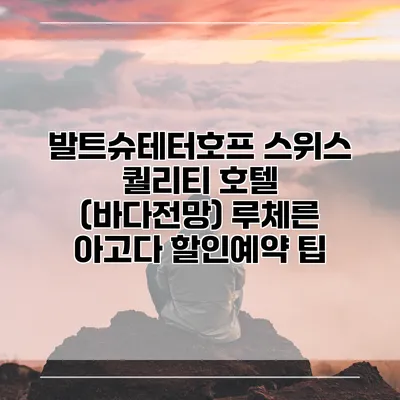 발트슈테터호프 스위스 퀄리티 호텔 (바다전망) 루체른 아고다 할인예약 팁