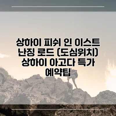 상하이 피쉬 인 이스트 난징 로드 (도심위치) 상하이 아고다 특가 예약팁