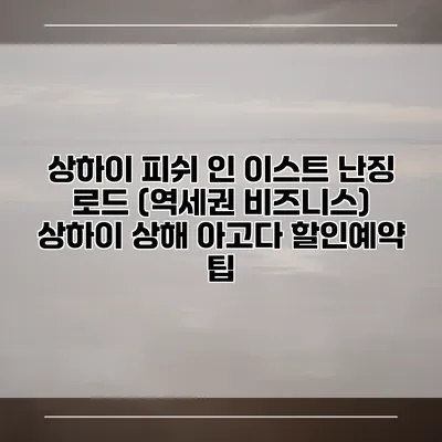 상하이 피쉬 인 이스트 난징 로드 (역세권 비즈니스) 상하이 상해 아고다 할인예약 팁