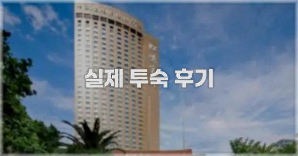 💬 실제 투숙 후기