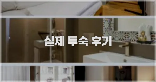 💬 실제 투숙 후기