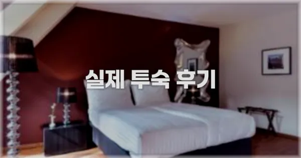 💬 실제 투숙 후기