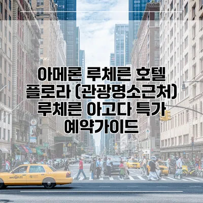 아메론 루체른 호텔 플로라 (관광명소근처) 루체른 아고다 특가 예약가이드