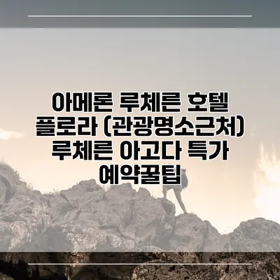 아메론 루체른 호텔 플로라 (관광명소근처) 루체른 아고다 특가 예약꿀팁