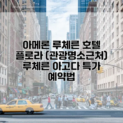 아메론 루체른 호텔 플로라 (관광명소근처) 루체른 아고다 특가 예약법