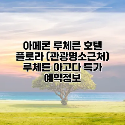 아메론 루체른 호텔 플로라 (관광명소근처) 루체른 아고다 특가 예약정보
