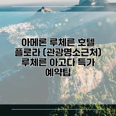 아메론 루체른 호텔 플로라 (관광명소근처) 루체른 아고다 특가 예약팁