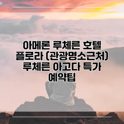 아메론 루체른 호텔 플로라 (관광명소근처) 루체른 아고다 특가 예약팁