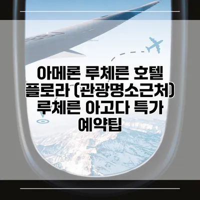 아메론 루체른 호텔 플로라 (관광명소근처) 루체른 아고다 특가 예약팁