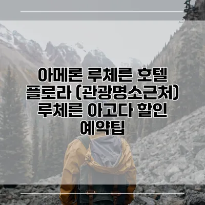 아메론 루체른 호텔 플로라 (관광명소근처) 루체른 아고다 할인 예약팁