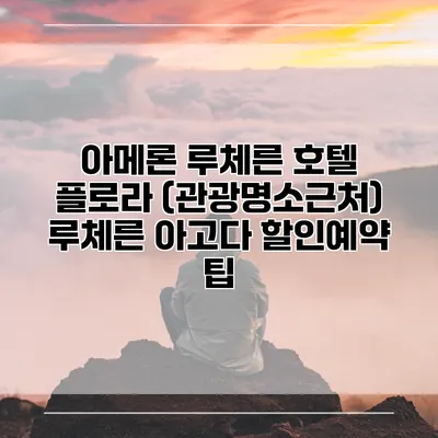 아메론 루체른 호텔 플로라 (관광명소근처) 루체른 아고다 할인예약 팁