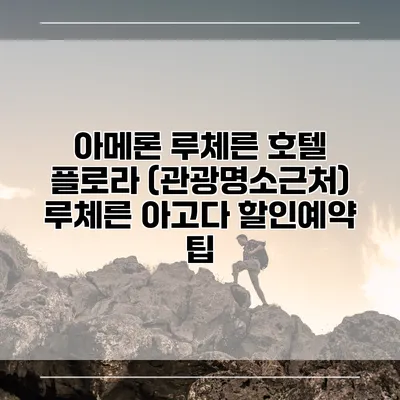 아메론 루체른 호텔 플로라 (관광명소근처) 루체른 아고다 할인예약 팁