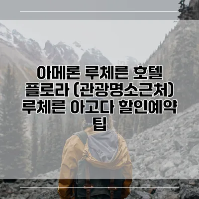 아메론 루체른 호텔 플로라 (관광명소근처) 루체른 아고다 할인예약 팁
