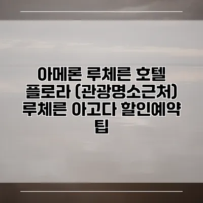 아메론 루체른 호텔 플로라 (관광명소근처) 루체른 아고다 할인예약 팁