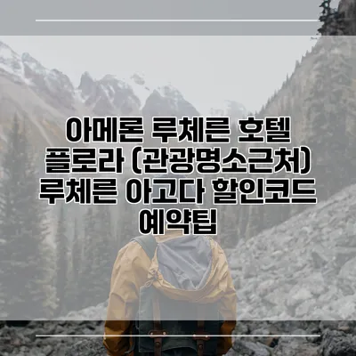 아메론 루체른 호텔 플로라 (관광명소근처) 루체른 아고다 할인코드 예약팁