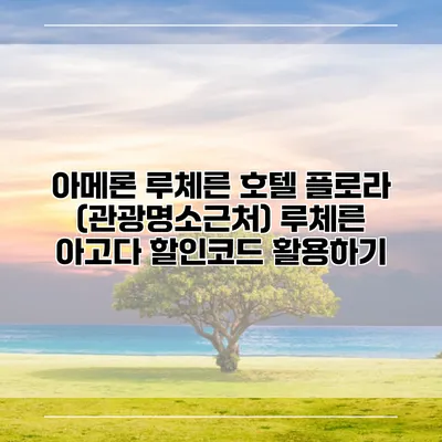 아메론 루체른 호텔 플로라 (관광명소근처) 루체른 아고다 할인코드 활용하기