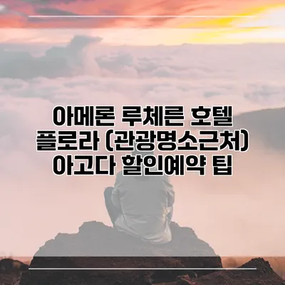 아메론 루체른 호텔 플로라 (관광명소근처) 아고다 할인예약 팁