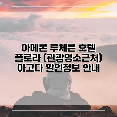 아메론 루체른 호텔 플로라 (관광명소근처) 아고다 할인정보 안내