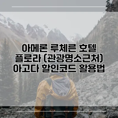아메론 루체른 호텔 플로라 (관광명소근처) 아고다 할인코드 활용법