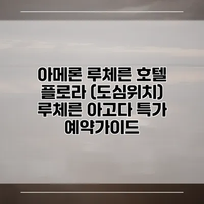 아메론 루체른 호텔 플로라 (도심위치) 루체른 아고다 특가 예약가이드