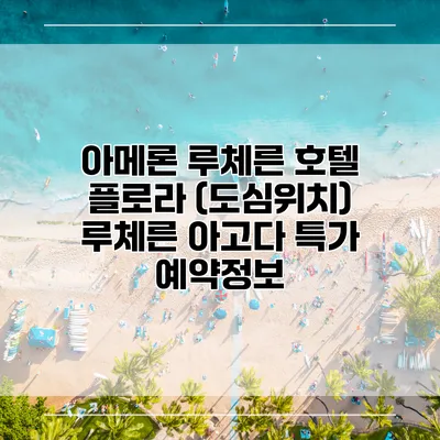 아메론 루체른 호텔 플로라 (도심위치) 루체른 아고다 특가 예약정보
