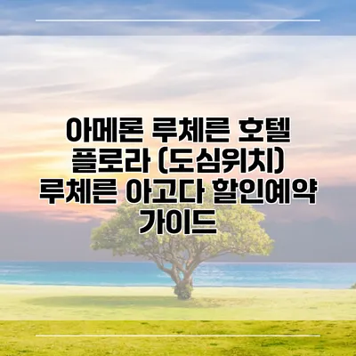 아메론 루체른 호텔 플로라 (도심위치) 루체른 아고다 할인예약 가이드