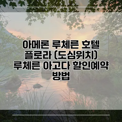 아메론 루체른 호텔 플로라 (도심위치) 루체른 아고다 할인예약 방법