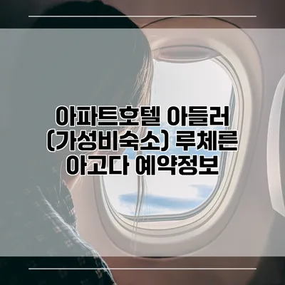 아파트호텔 아들러 (가성비숙소) 루체른 아고다 예약정보