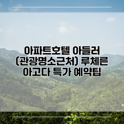 아파트호텔 아들러 (관광명소근처) 루체른 아고다 특가 예약팁