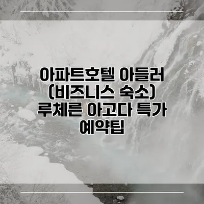 아파트호텔 아들러 (비즈니스 숙소) 루체른 아고다 특가 예약팁