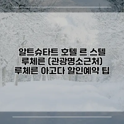 알트슈타트 호텔 르 스텔 루체른 (관광명소근처) 루체른 아고다 할인예약 팁