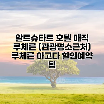 알트슈타트 호텔 매직 루체른 (관광명소근처) 루체른 아고다 할인예약 팁