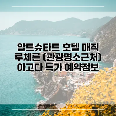 알트슈타트 호텔 매직 루체른 (관광명소근처) 아고다 특가 예약정보