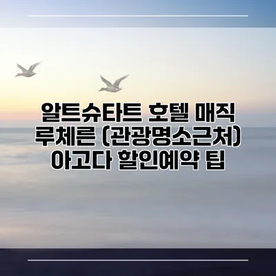 알트슈타트 호텔 매직 루체른 (관광명소근처) 아고다 할인예약 팁